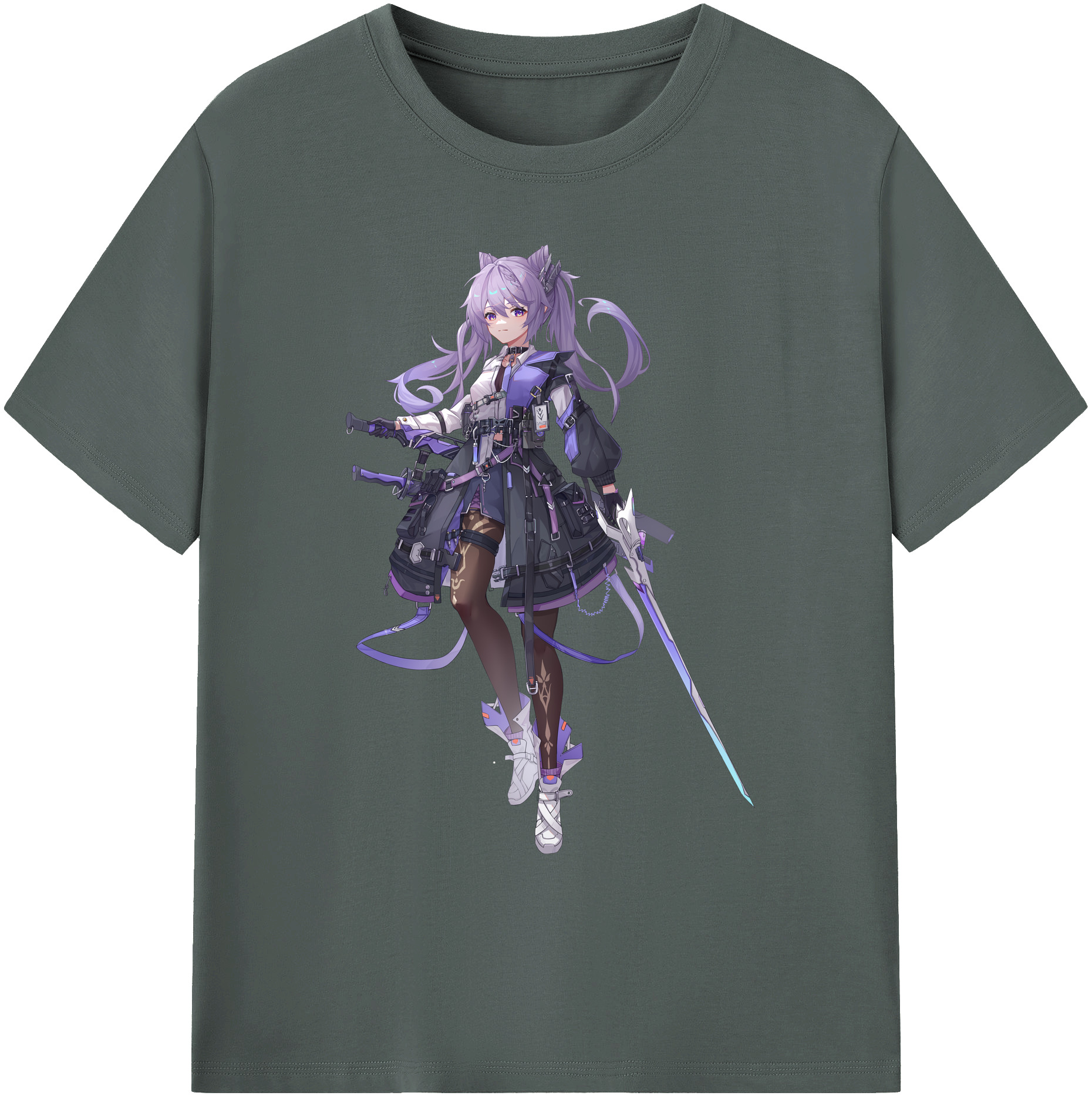 げんし神 刻晴 こくせい genshin Kokusei 綿100％ メンズ半袖Tシャツ｜肌触りやわらか＆通気性
